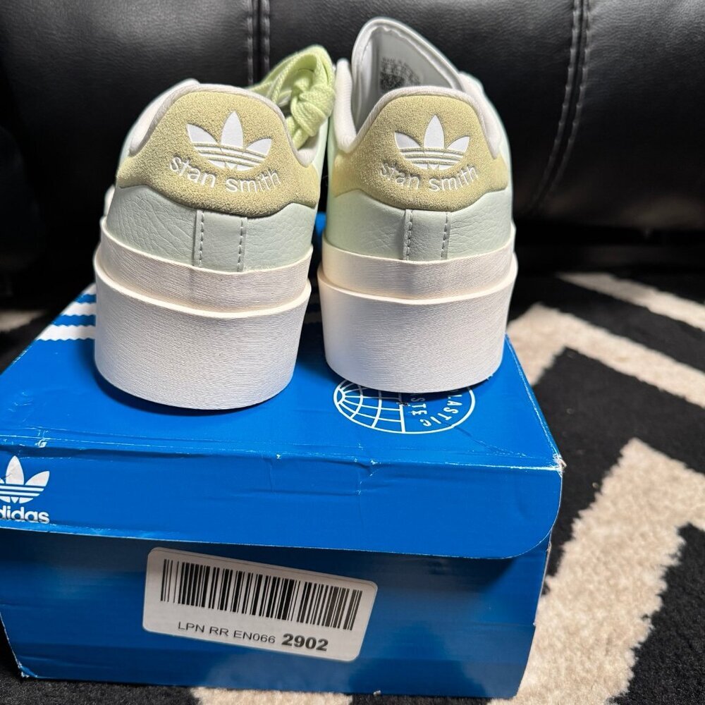 adidas Originals Stan Smith Bonega Linen Green/Linen Green/Almost Lime 6 B - Picture 9 of 12